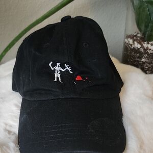 Black Embroidered Men's Cap